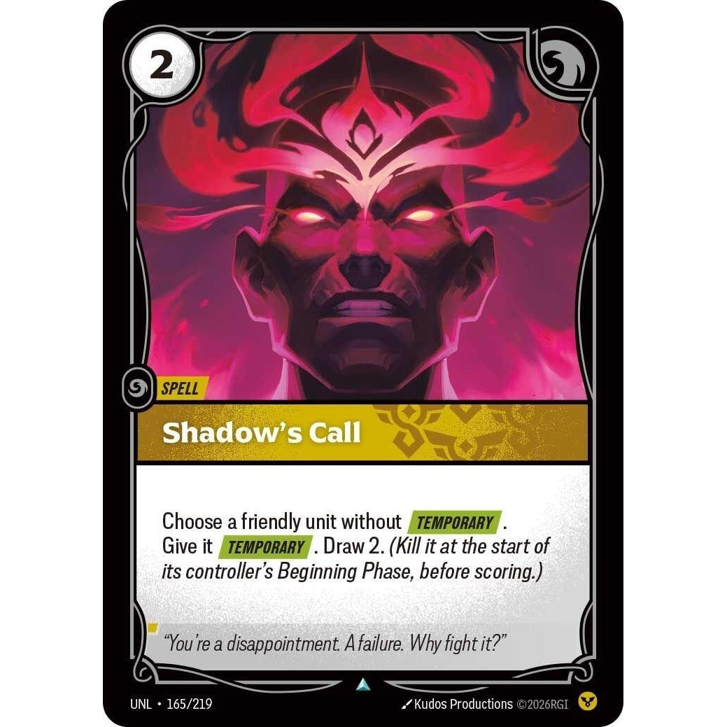 Image for Shadow's Call (165/219) (Unleashed) - Riftbound: League of Legends Trading Card Game