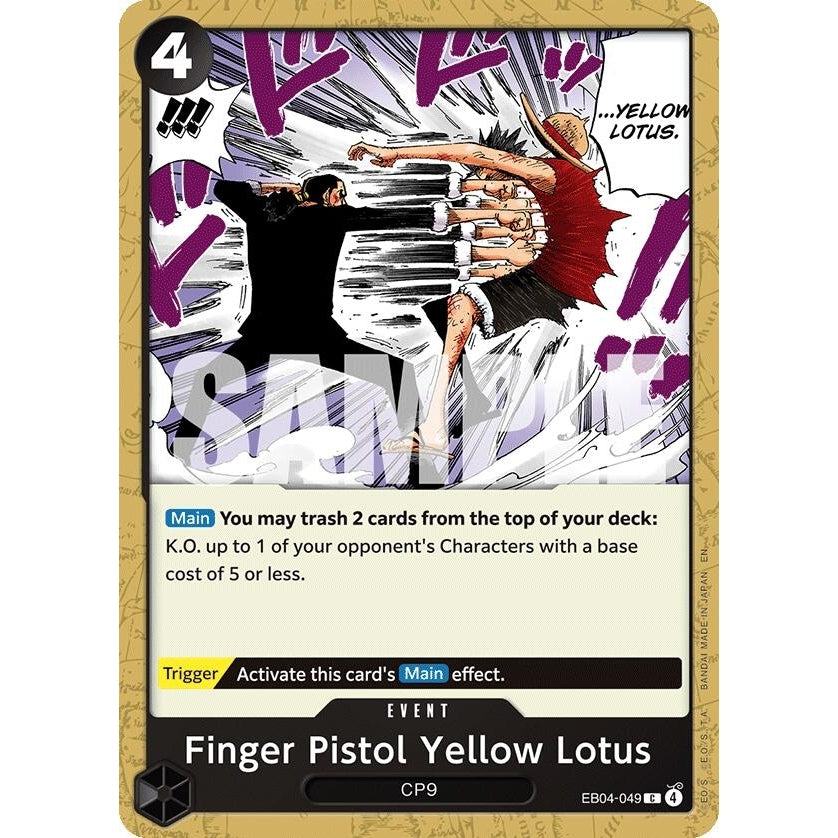 Finger Pistol Yellow Lotus (EB04-049) (Adventure on Kami's Island) - PokéBox Australia