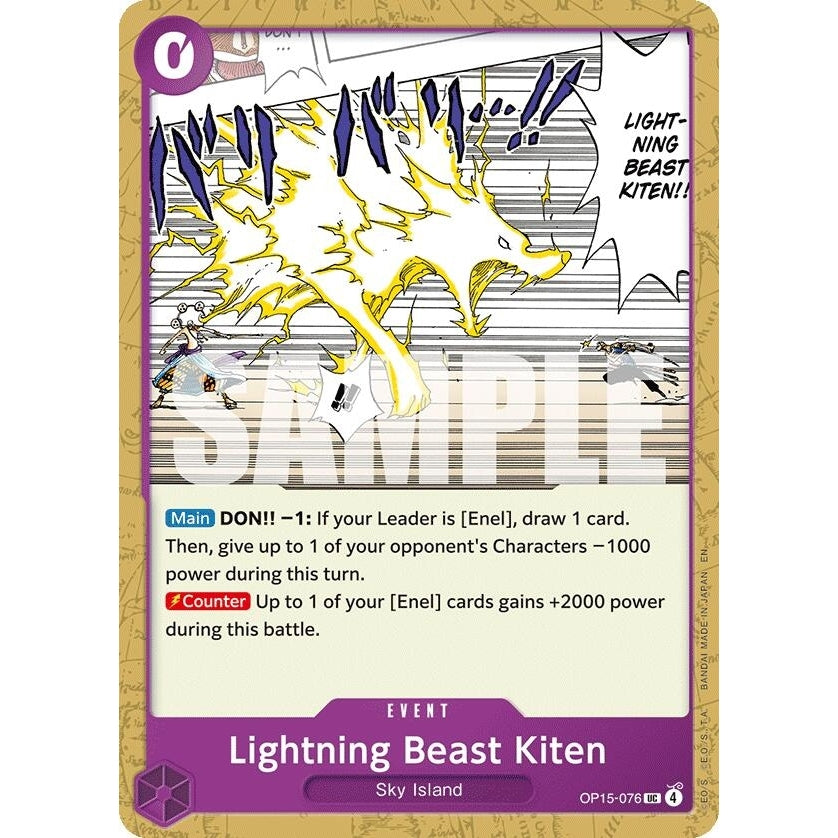 Lightning Beast Kiten (OP15-076) (Adventure on Kami's Island) - PokéBox Australia