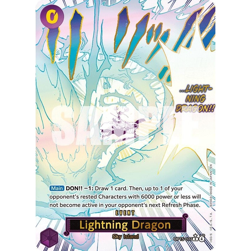 Lightning Dragon (Alternate Art) (OP15-077) (Adventure on Kami's Island) - PokéBox Australia