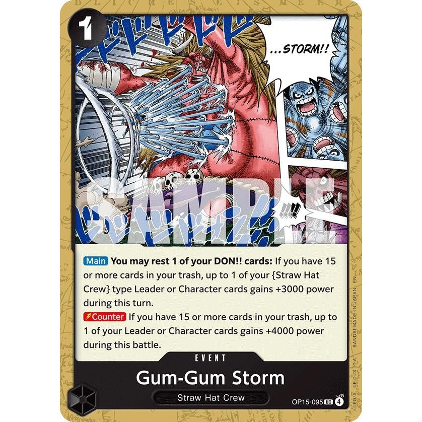 Gum-Gum Storm (OP15-095) (Adventure on Kami's Island) - PokéBox Australia