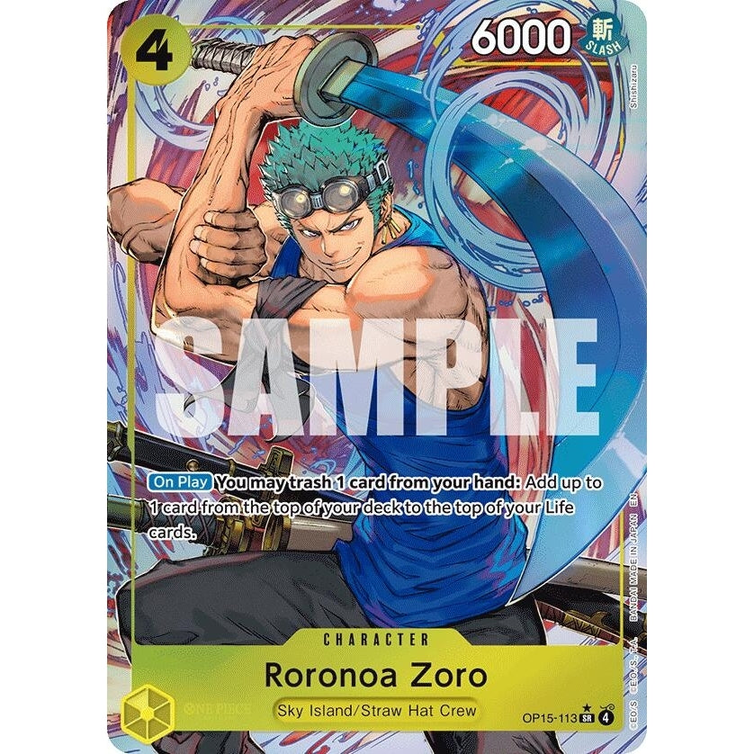 Roronoa Zoro (OP15-113) (Alternate Art) (OP15-113) (Adventure on Kami's Island) - PokéBox Australia