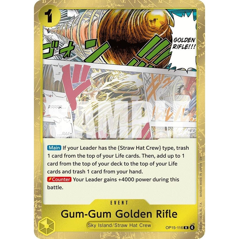 Gum-Gum Golden Rifle (OP15-116) (Adventure on Kami's Island) - PokéBox Australia