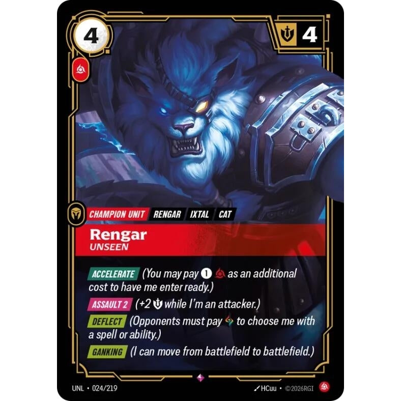 Image for Rengar - Unseen (024/219) (Unleashed) - Riftbound: League of Legends Trading Card Game