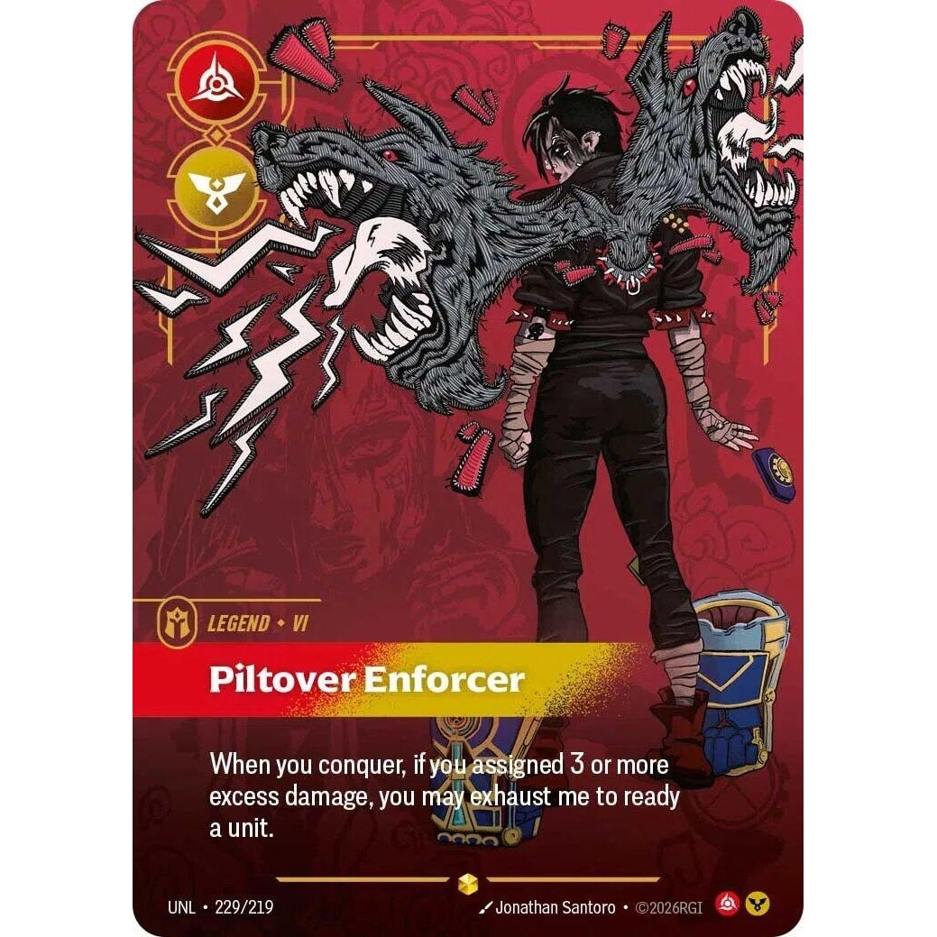 Image for Vi - Piltover Enforcer (Overnumbered) (229/219) (Unleashed) - Riftbound: League of Legends Trading Card Game