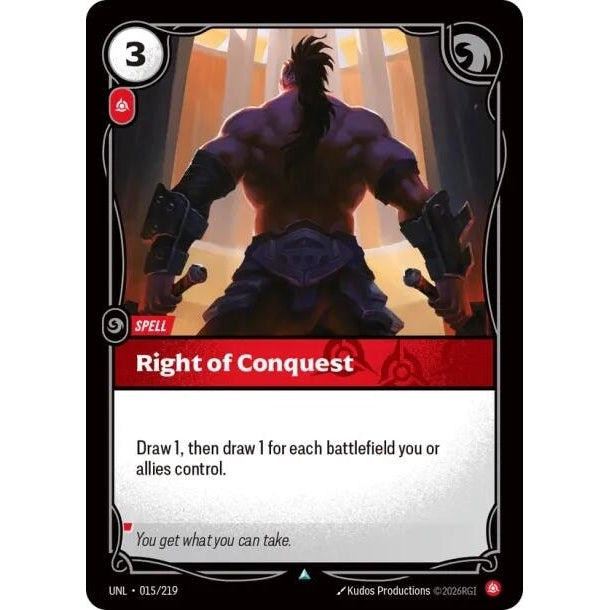Image for Right of Conquest (015/219) (Unleashed) - Riftbound: League of Legends Trading Card Game