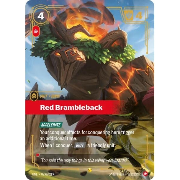 Image for Red Brambleback (Alternate Art) (029a/219) (Unleashed) - Riftbound: League of Legends Trading Card Game