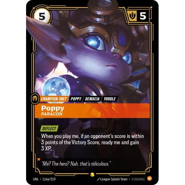 Image for Poppy - Paragon (Alternate Art) (116a/219) (Unleashed) - Riftbound: League of Legends Trading Card Game