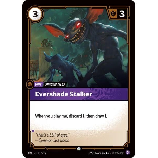 Image for Evershade Stalker (123/219) (Unleashed) - Riftbound: League of Legends Trading Card Game