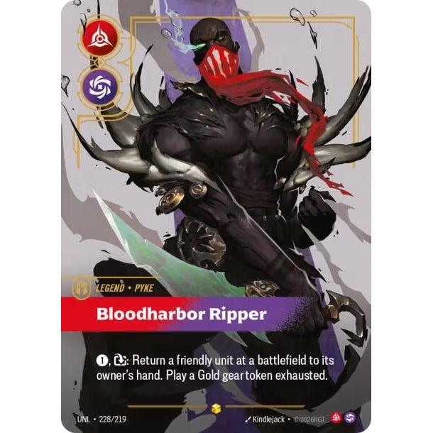 Image for Pyke - Bloodharbor Ripper (Overnumbered) (228/219) (Unleashed) - Riftbound: League of Legends Trading Card Game