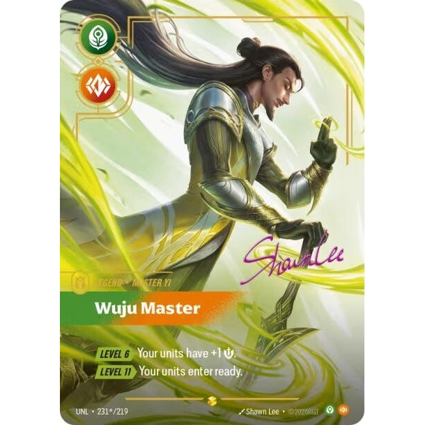 Image for Master Yi - Wuju Master (Signature) (231*/219) (Unleashed) - Riftbound: League of Legends Trading Card Game