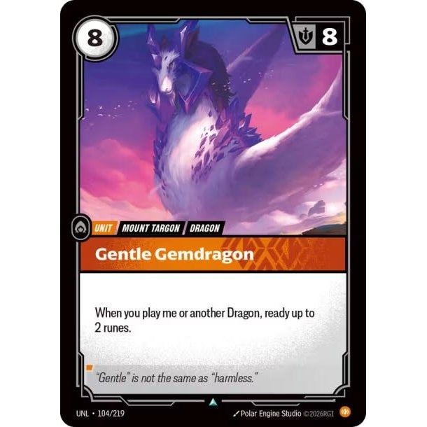 Image for Gentle Gemdragon (104/219) (Unleashed) - Riftbound: League of Legends Trading Card Game