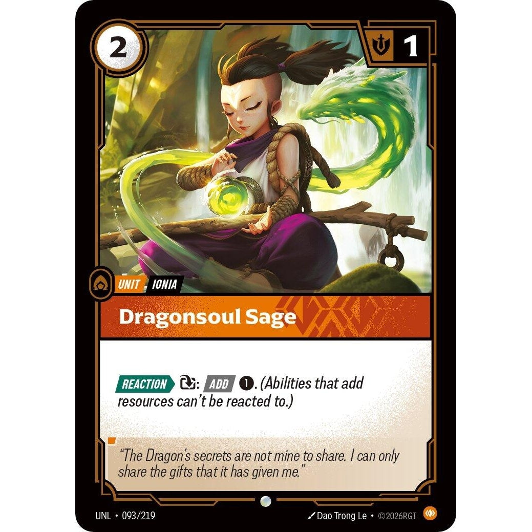 Image for Dragonsoul Sage (093/219) (Unleashed) - Riftbound: League of Legends Trading Card Game