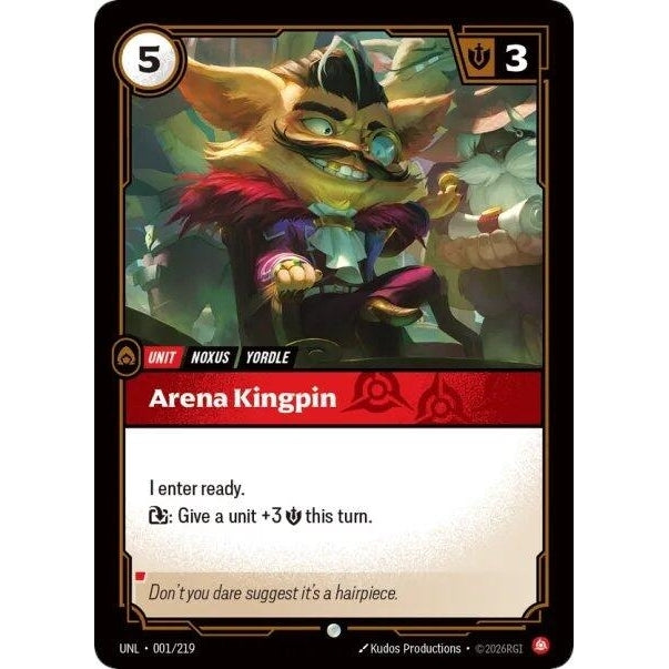 Image for Arena Kingpin (001/219) (Unleashed) - Riftbound: League of Legends Trading Card Game