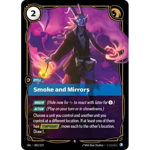 Image for Smoke and Mirrors (083/219) (Unleashed) - Riftbound: League of Legends Trading Card Game