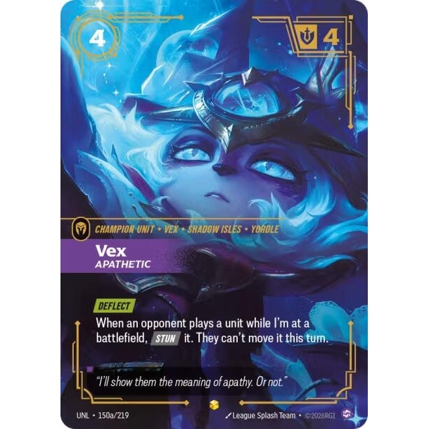 Image for Vex - Apathetic (Alternate Art) (150a/219) (Unleashed) - Riftbound: League of Legends Trading Card Game