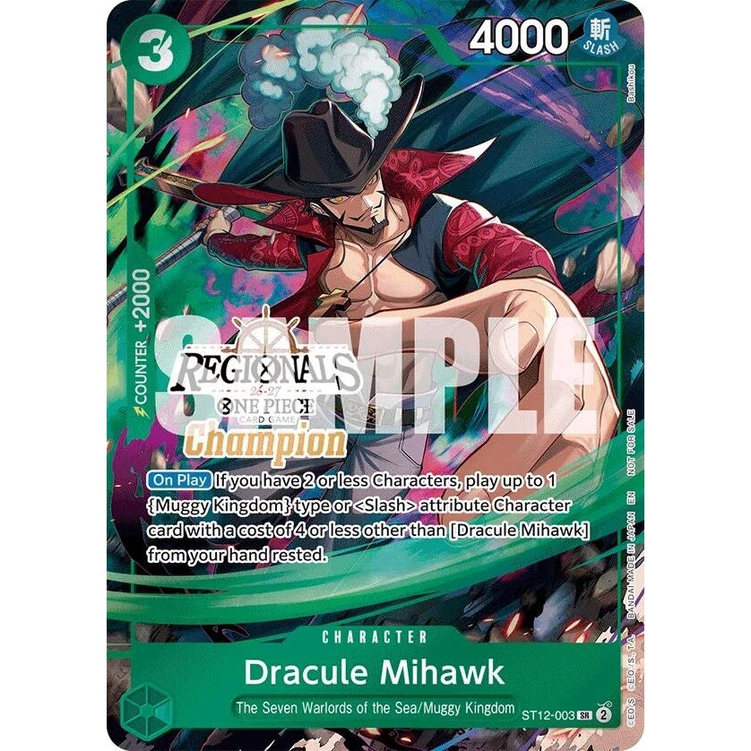Image for Dracule Mihawk (Regionals Champion Card Set 26-27) (ST12-003) (One Piece Promotion Cards) - One Piece Card Game