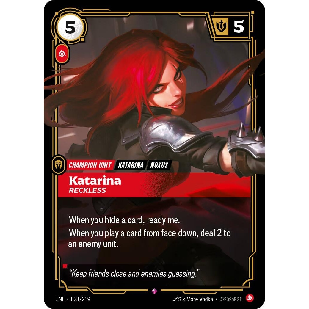 Image for Katarina - Reckless (023/219) (Unleashed) - Riftbound: League of Legends Trading Card Game