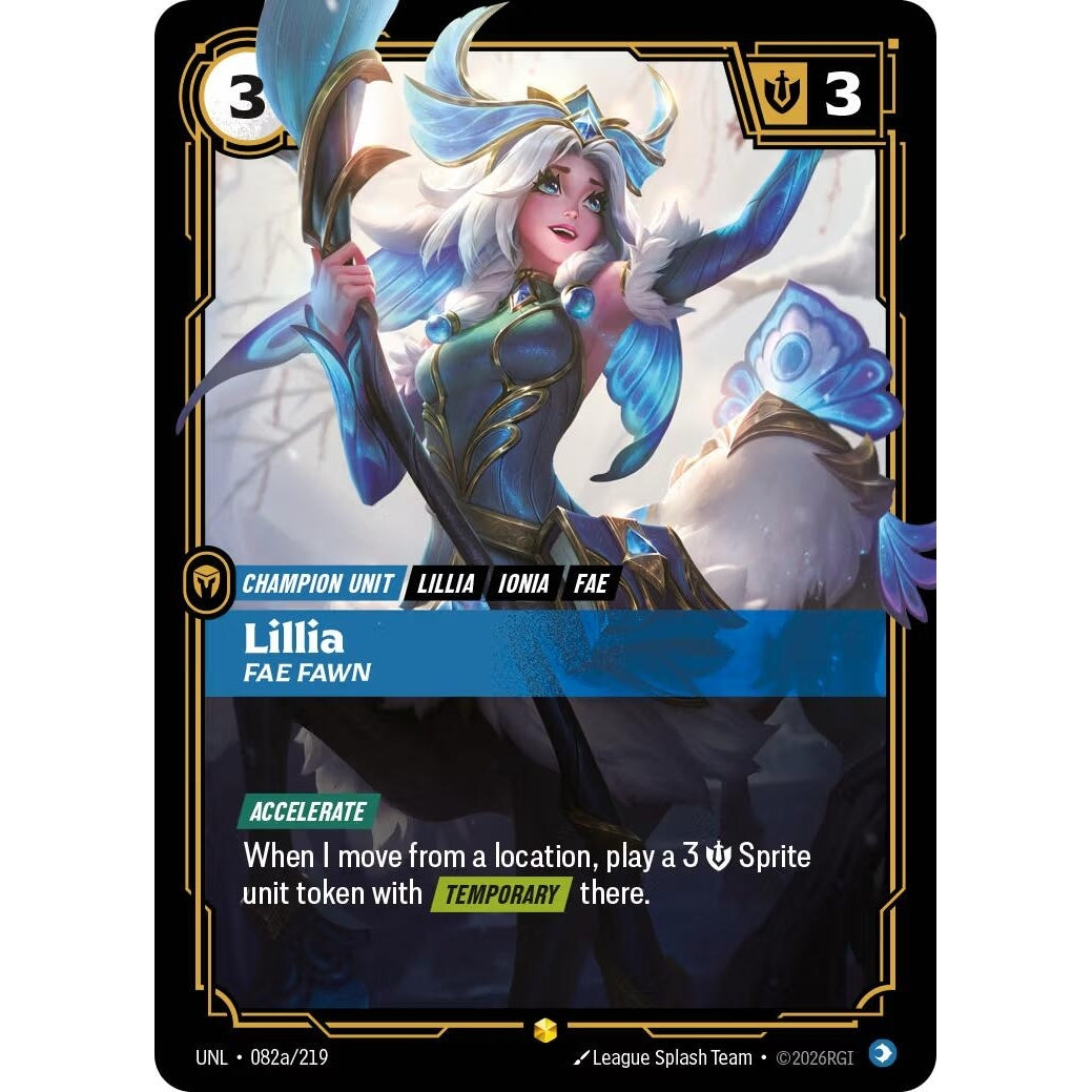 Image for Lillia - Fae Fawn (Alternate Art) (082a/219) (Unleashed) - Riftbound: League of Legends Trading Card Game