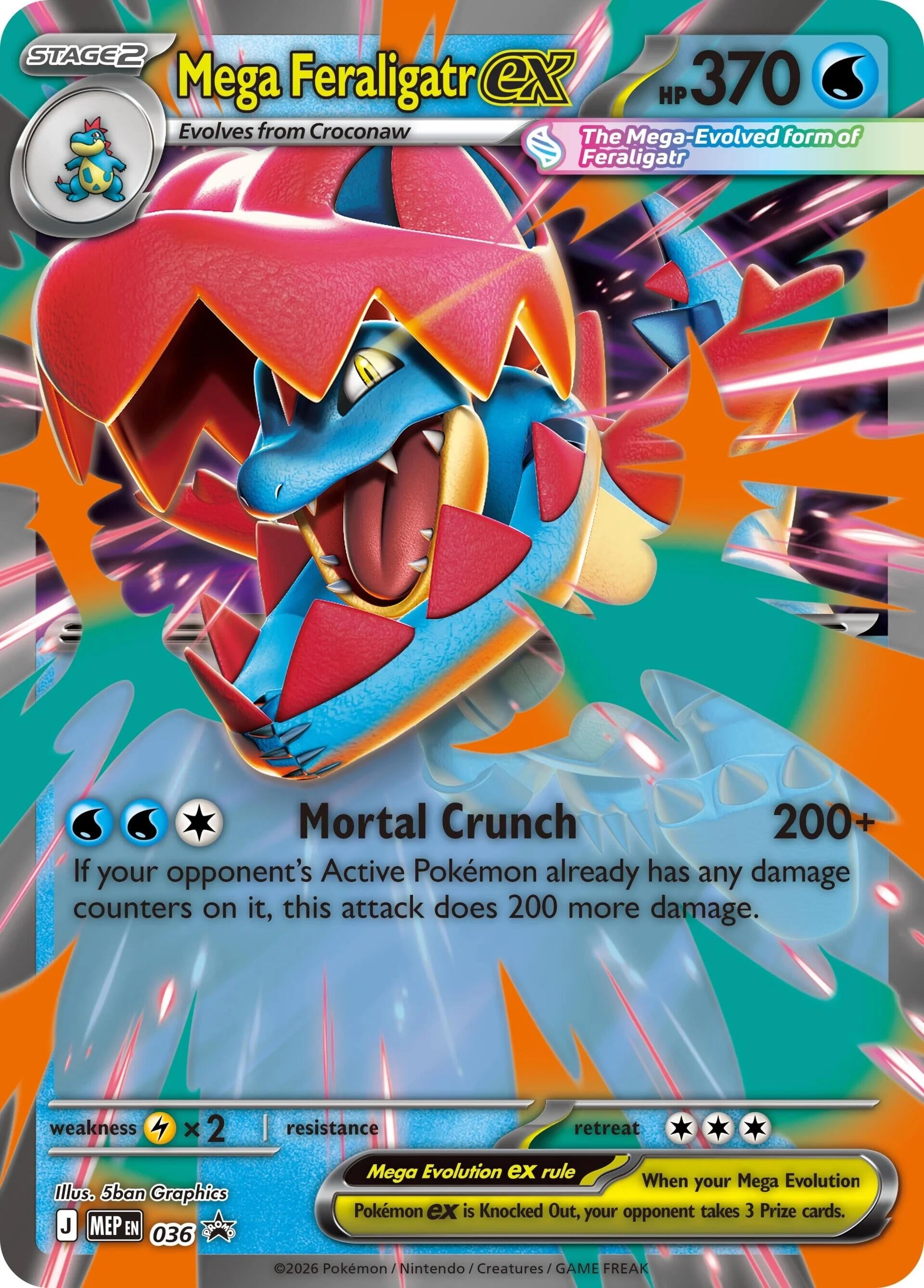 Mega Feraligatr ex (036) (Jumbo Cards) - PokéBox Australia