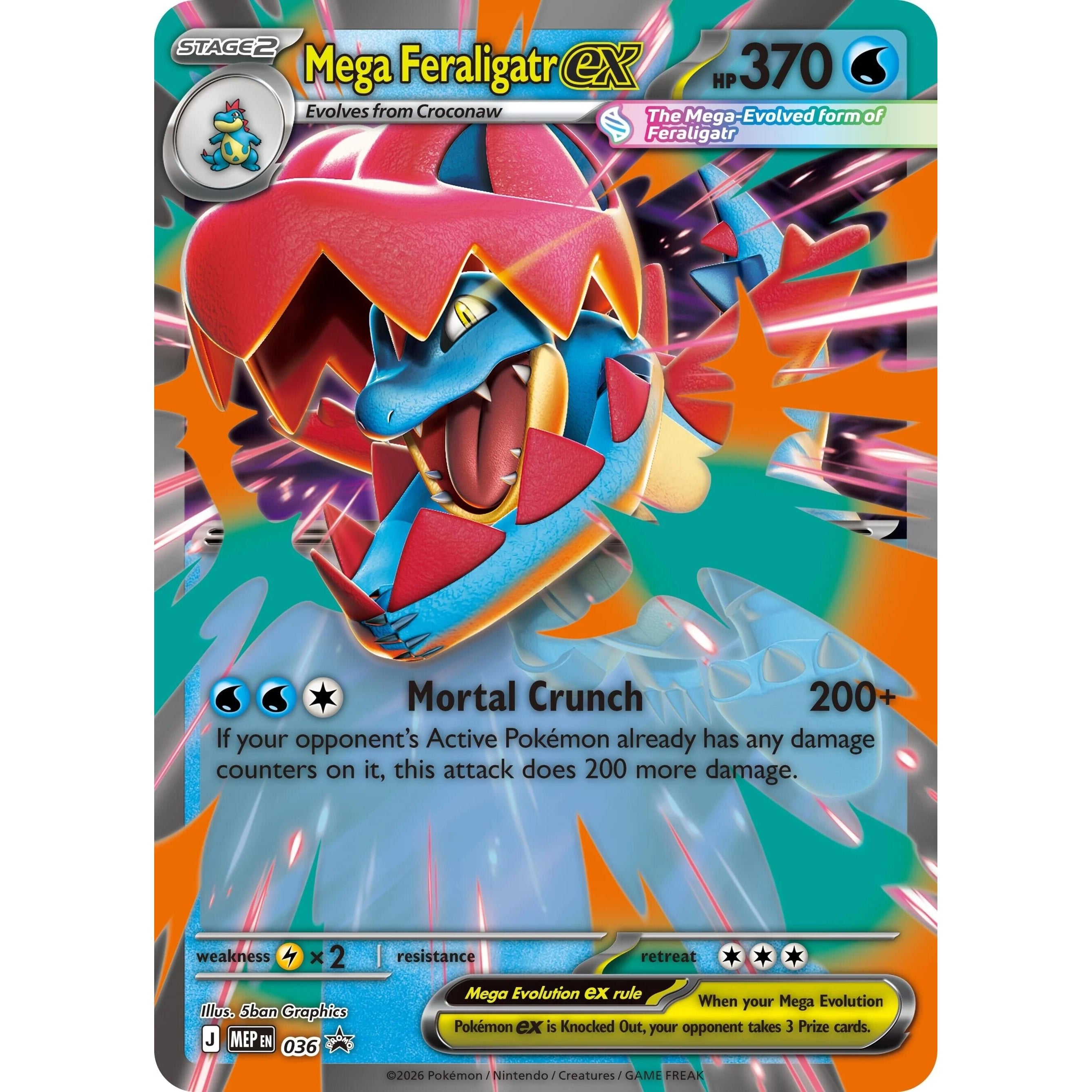 Mega Feraligatr ex - 036 (036) (ME: Mega Evolution Promo) - PokéBox Australia