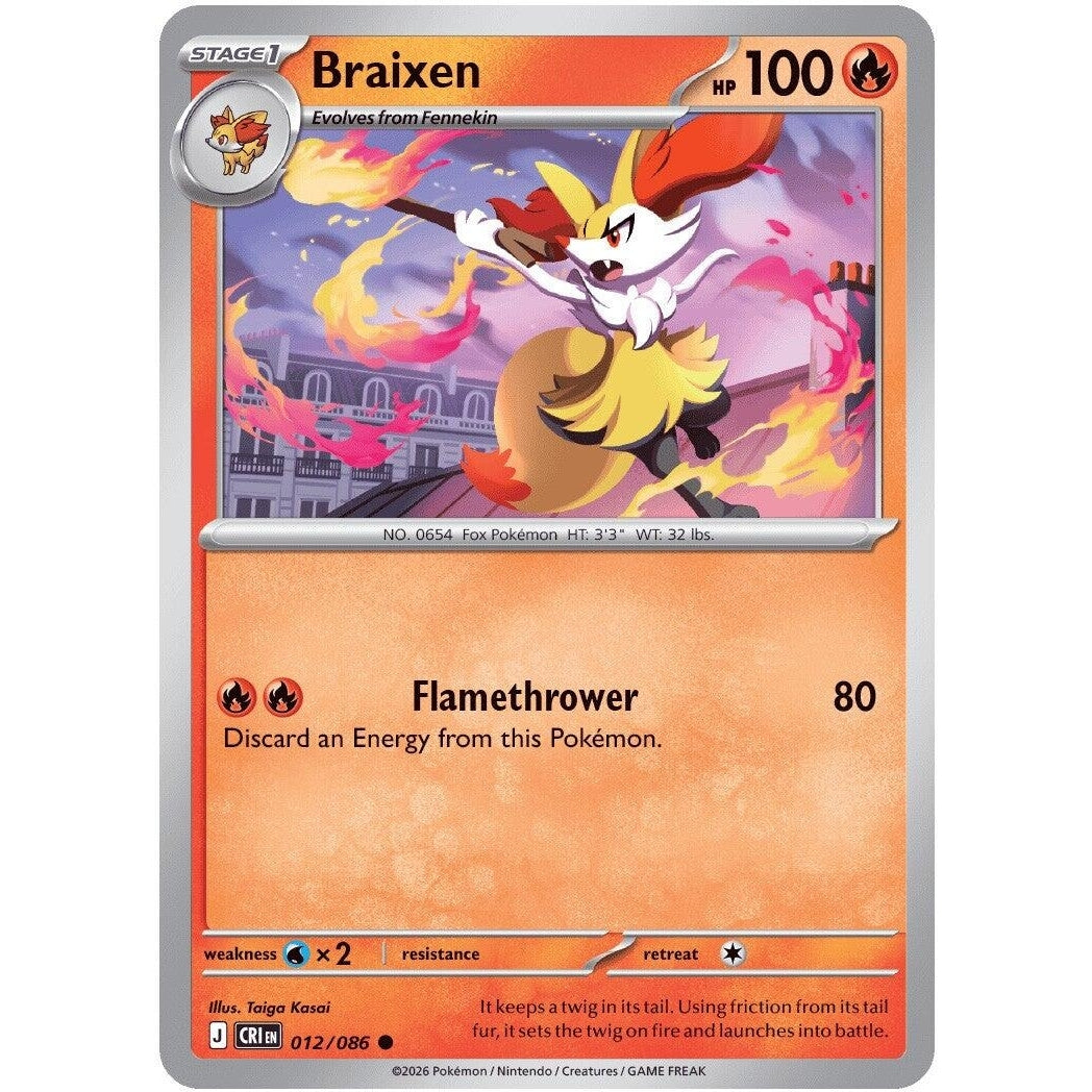 Image for Braixen (012/086) (ME04: Chaos Rising) - Pokemon
