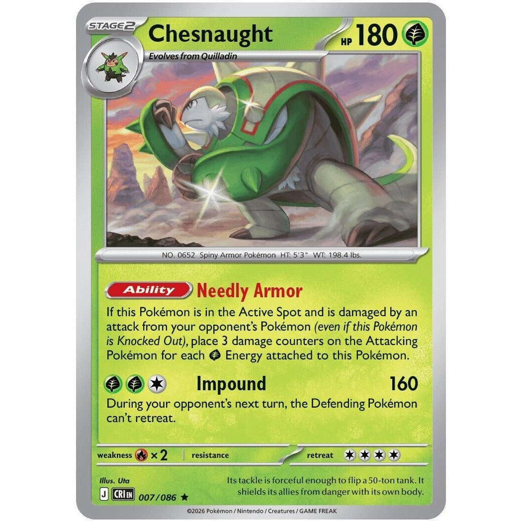 Image for Chesnaught (007/086) (ME04: Chaos Rising) - Pokemon