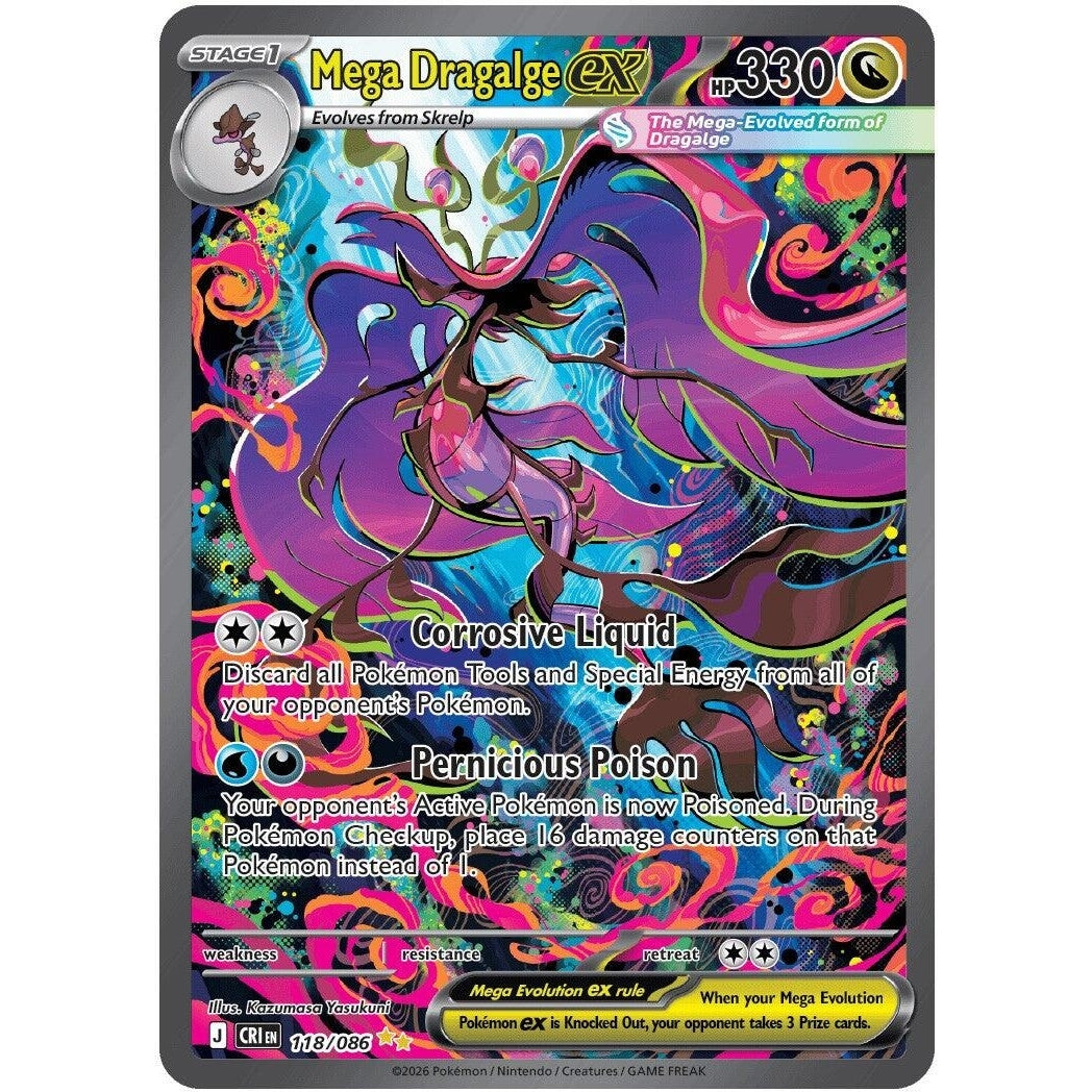 Image for Mega Dragalge ex (118/086) (ME04: Chaos Rising) - Pokemon