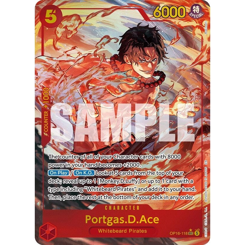 Image for Portgas.D.Ace (118) (Alternate Art) (OP16-118) (The Time of Battle) - One Piece Card Game