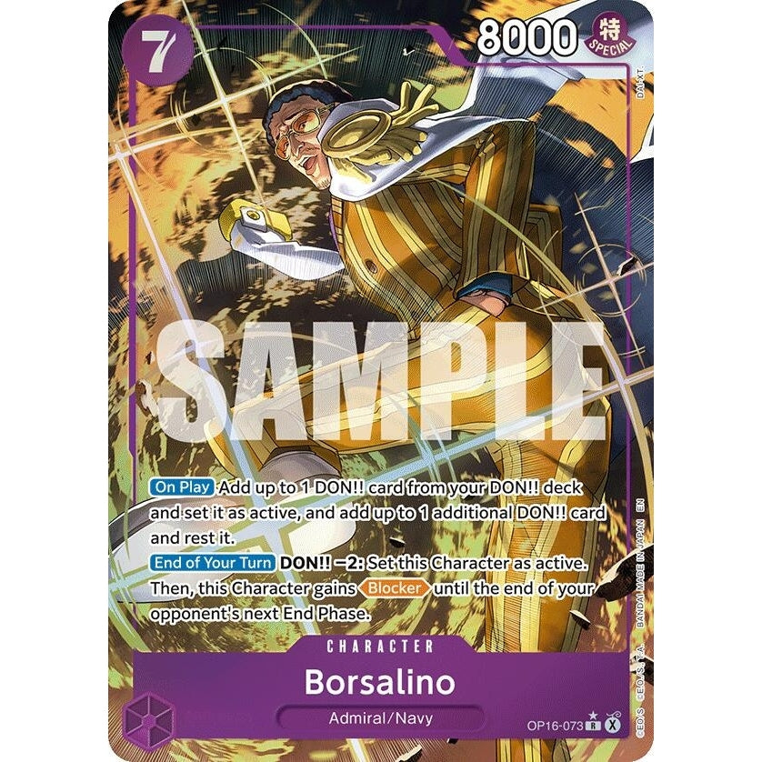 Image for Borsalino (Alternate Art) (OP16-073) (The Time of Battle) - One Piece Card Game