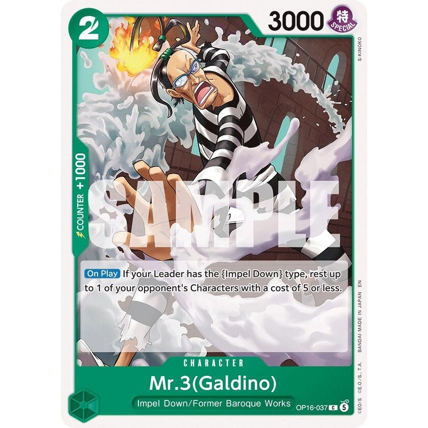 Image for Mr.3(Galdino) (037) (OP16-037) (The Time of Battle) - One Piece Card Game