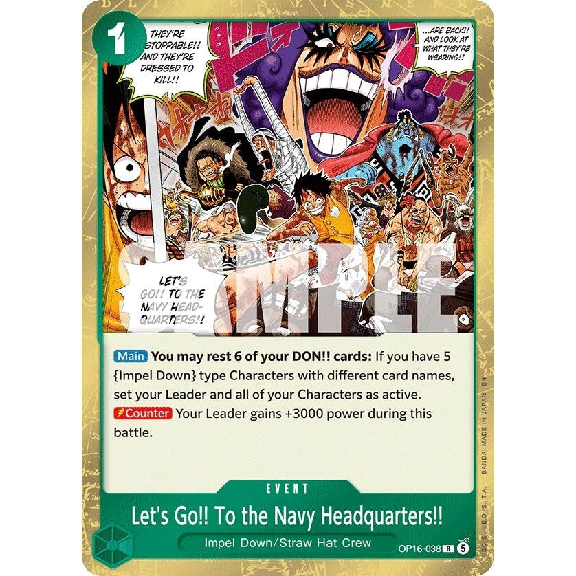 Image for Let's Go!! To the Navy Headquarters.. (OP16-038) (The Time of Battle) - One Piece Card Game