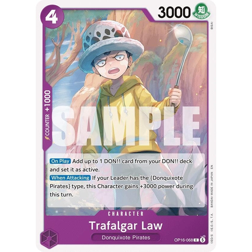 Image for Trafalgar Law (068) (OP16-068) (The Time of Battle) - One Piece Card Game