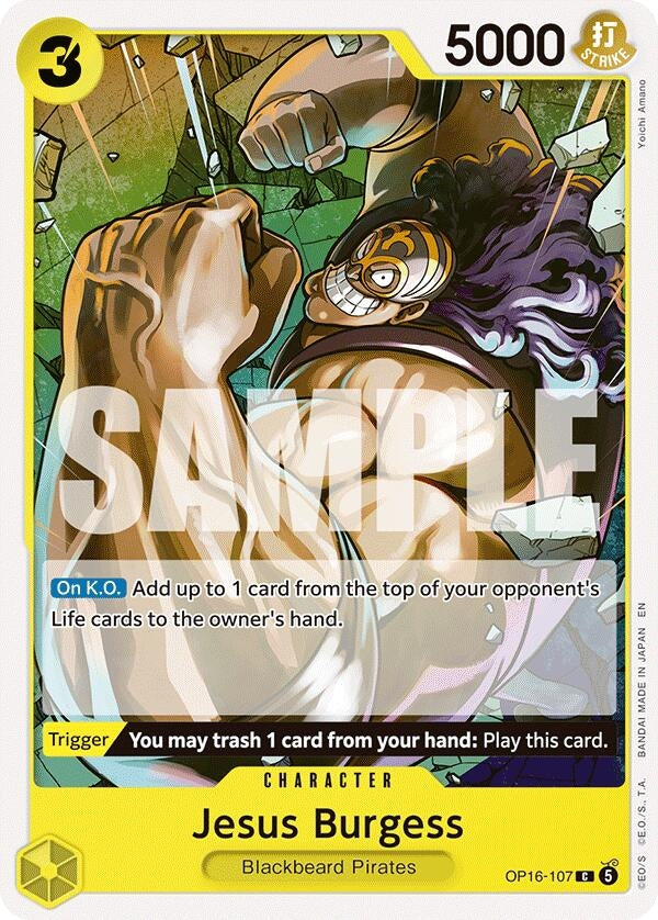 Image for Jesus Burgess (OP16-107) (The Time of Battle) - One Piece Card Game