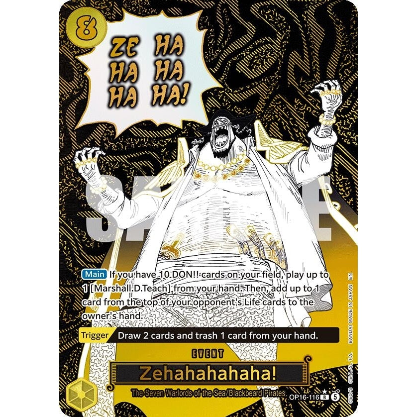 Image for Zehahahahaha! (Alternate Art) (OP16-116) (The Time of Battle) - One Piece Card Game