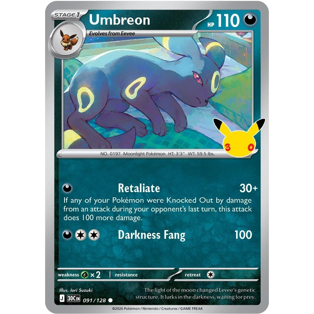 Image for Umbreon (091/128) (ME: 30th Celebration) (30C) - Pokemon