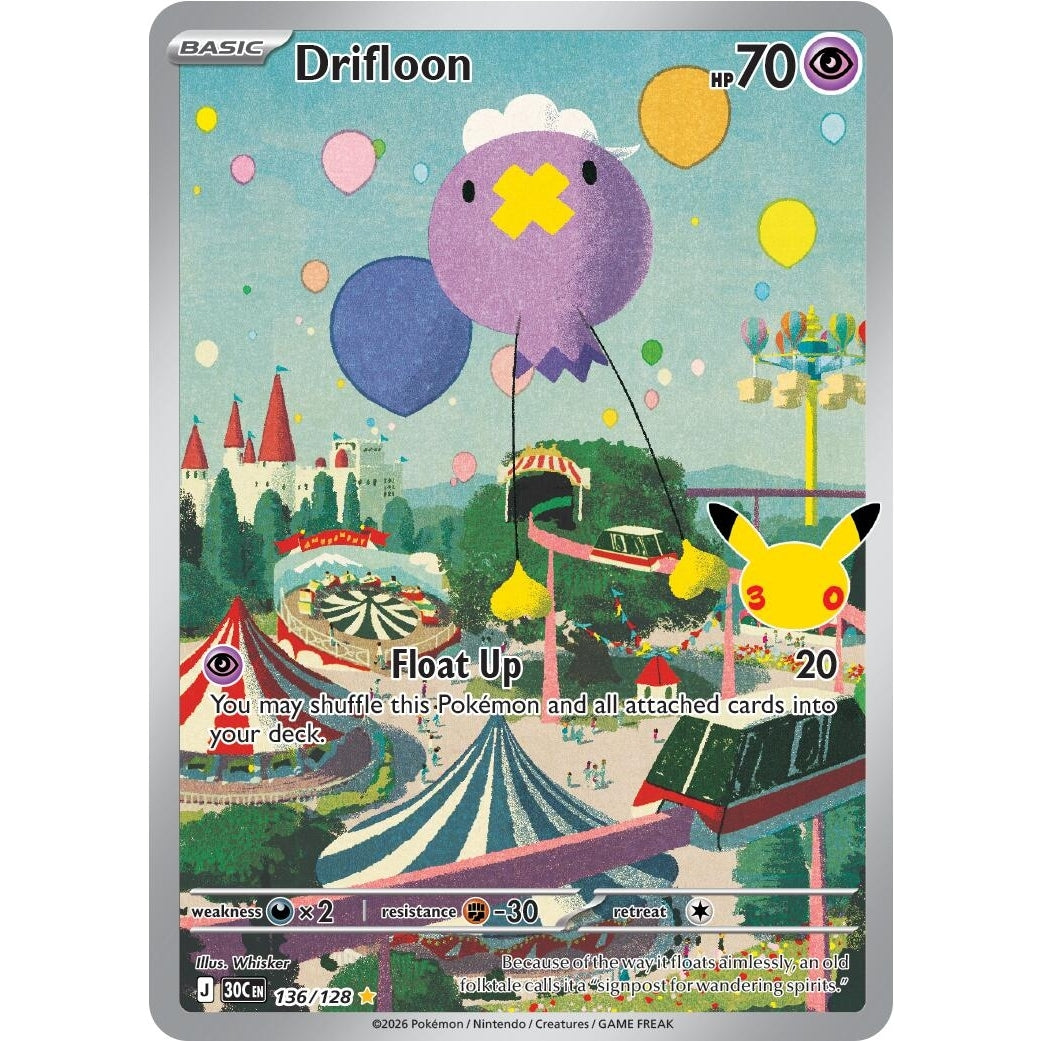 Image for Drifloon (136/128) (ME: 30th Celebration) (30C) - Pokemon