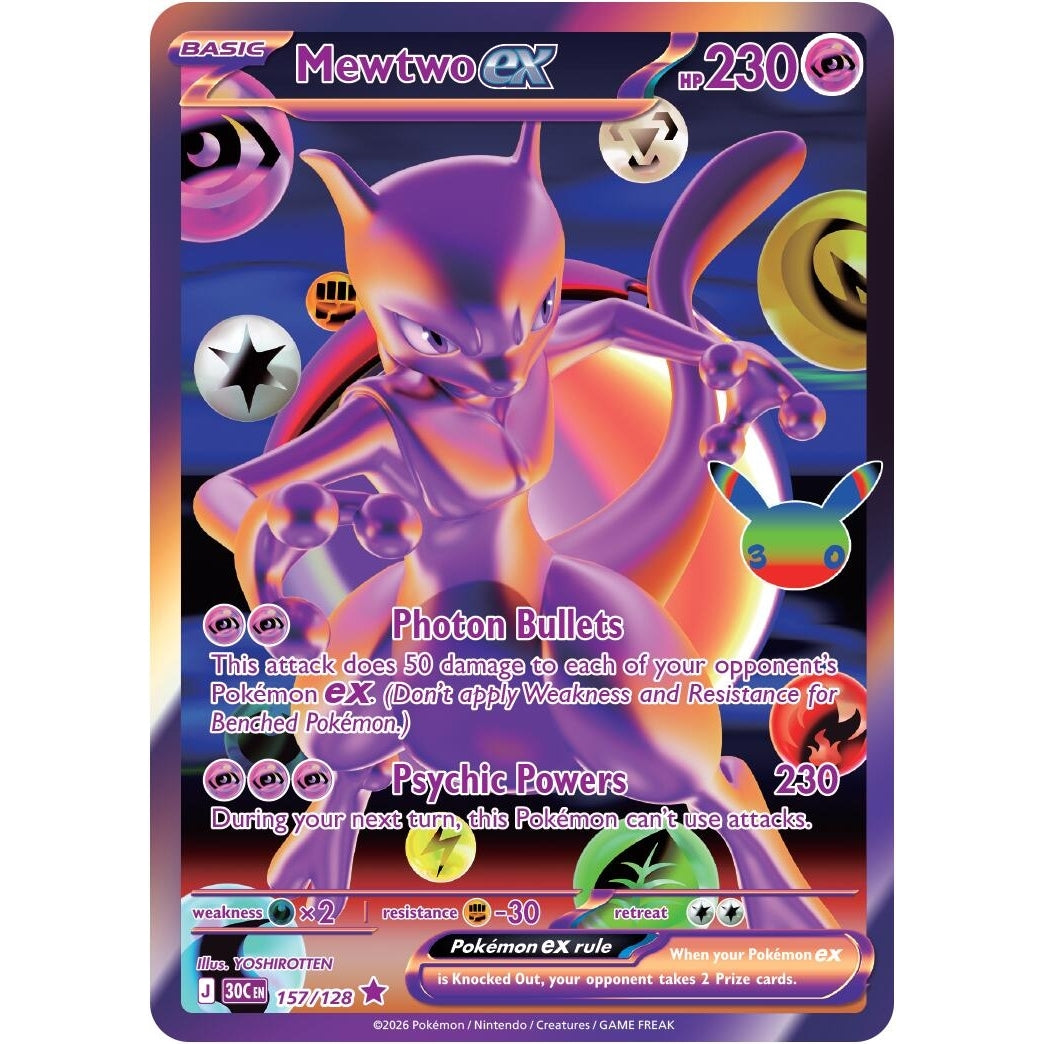 Image for Mewtwo ex (157/128) (ME: 30th Celebration) (30C) - Pokemon