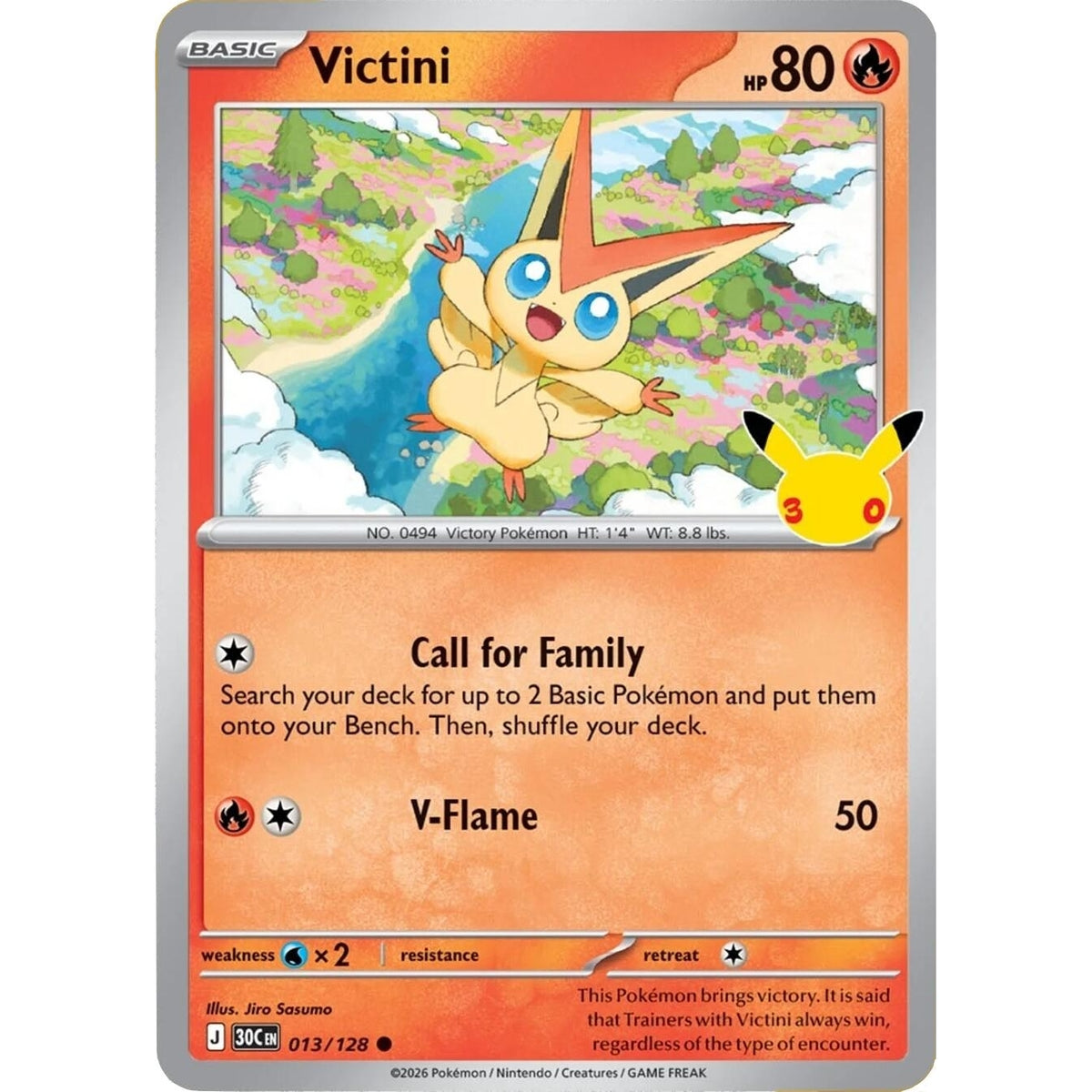Image for Victini (013/128) (ME: 30th Celebration) (30C) - Pokemon