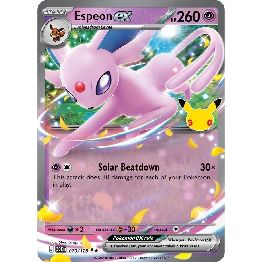 Image for Espeon ex (070/128) (ME: 30th Celebration) (30C) - Pokemon