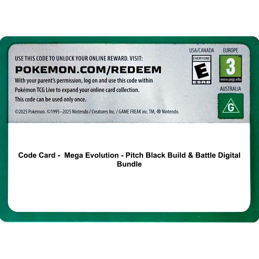 Image for Code Card - Pitch Black Build & Battle Box (ME05: Pitch Black) (ME05) - Pokemon