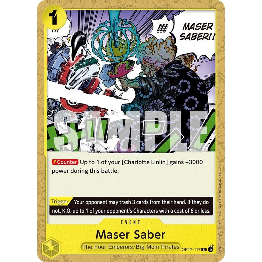 Maser Saber (OP17-117) (The World's Strongest Warriors) (OP17) - PokéBox Australia