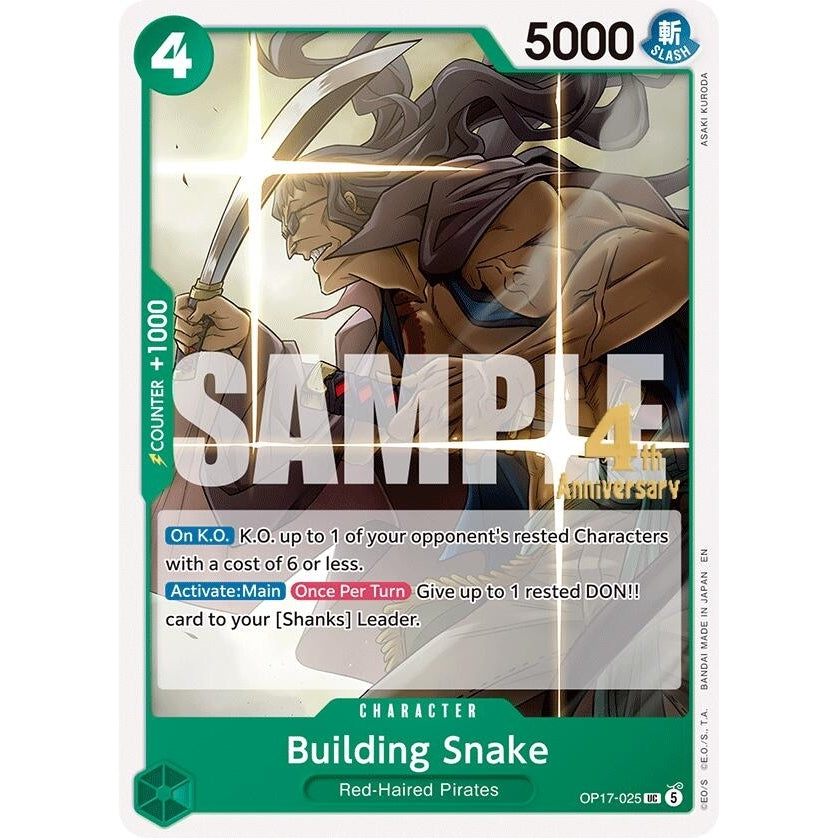 Building Snake (OP17-025) (The World's Strongest Warriors Release Event Cards) - PokéBox Australia
