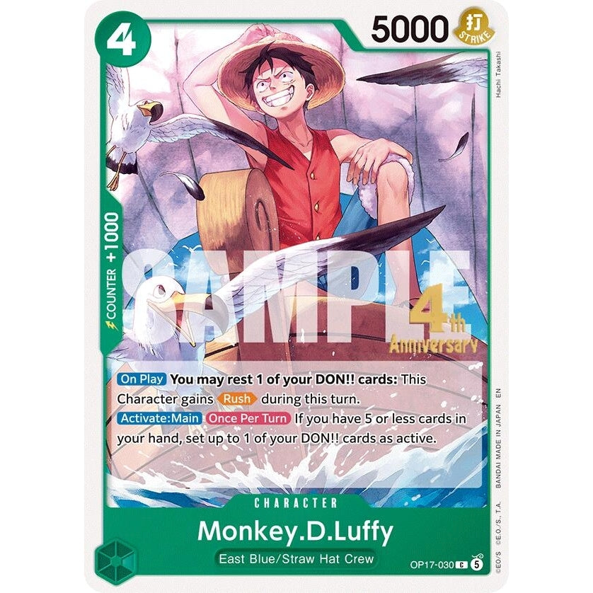 Monkey.D.Luffy (030) (OP17-030) (The World's Strongest Warriors Release Event Cards) - PokéBox Australia