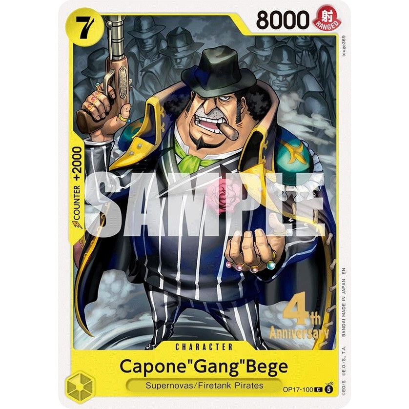 Capone"Gang"Bege (OP17-100) (The World's Strongest Warriors Release Event Cards) - PokéBox Australia