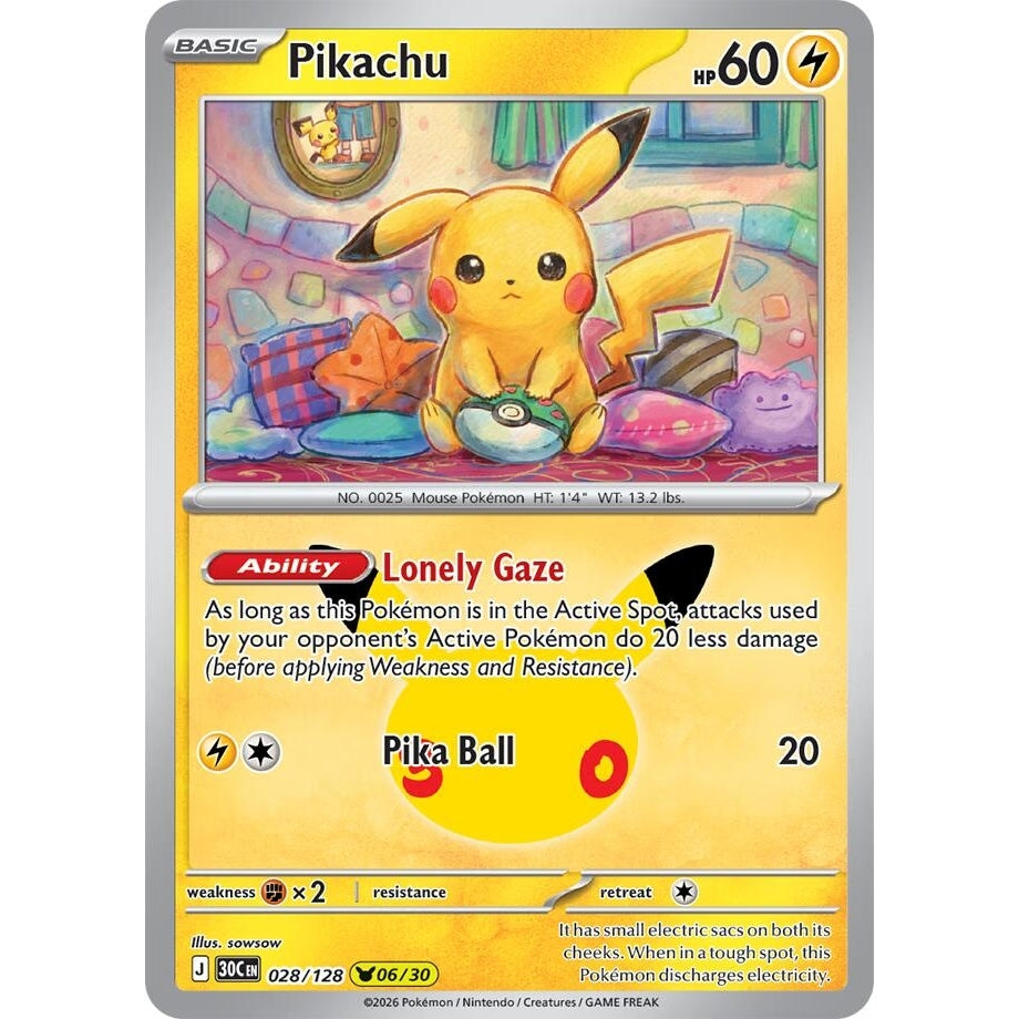 Image for Pikachu (028/128) (ME: 30th Celebration) (30C) - Pokemon