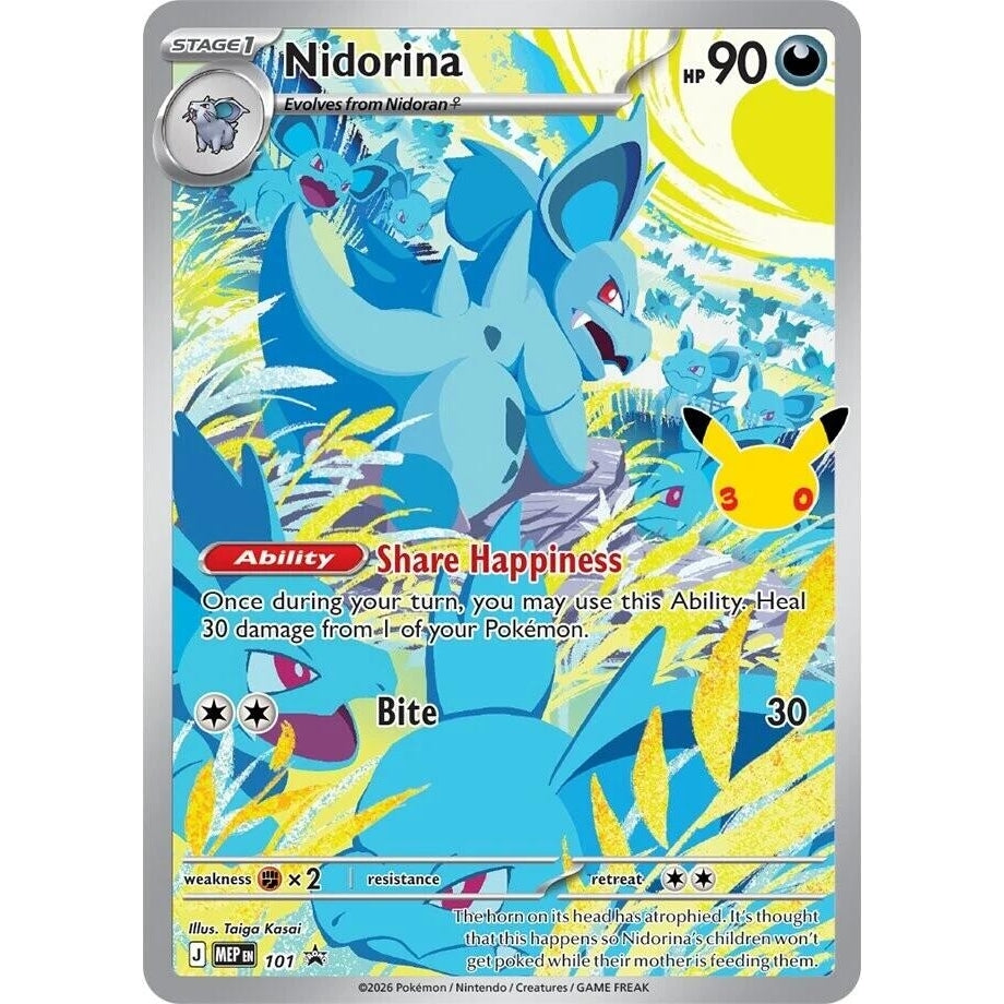 Nidorina - 101 (30th Celebration) (101) (ME: Mega Evolution Promo) - PokéBox Australia
