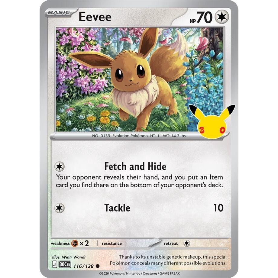 Image for Eevee (116/128) (ME: 30th Celebration) (30C) - Pokemon