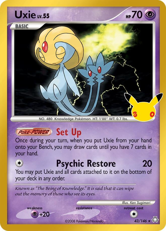 Image for Uxie (43/146) (ME: 30th Celebration Classic Collection) (30C) - Pokemon