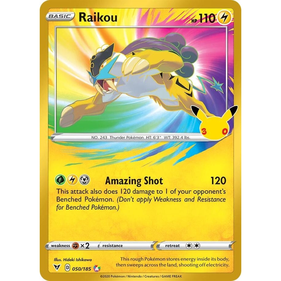 Image for Raikou (050/185) (ME: 30th Celebration Classic Collection) (30C) - Pokemon